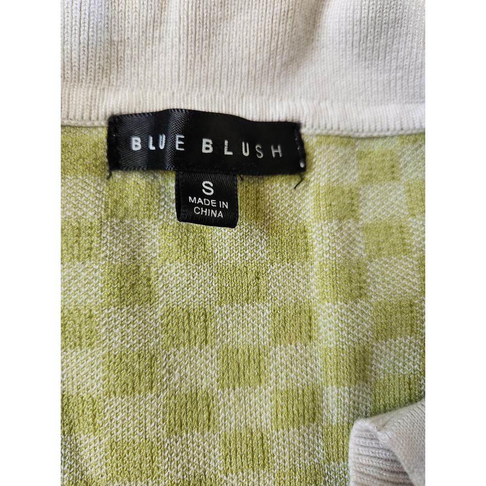 Blue Blush Women's Checkered Crop Top S - Picture 3 of 5